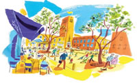 the proposed piazza